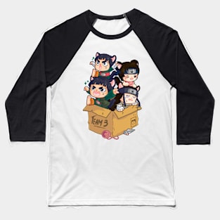 [Nekoruto] Team Three Baseball T-Shirt